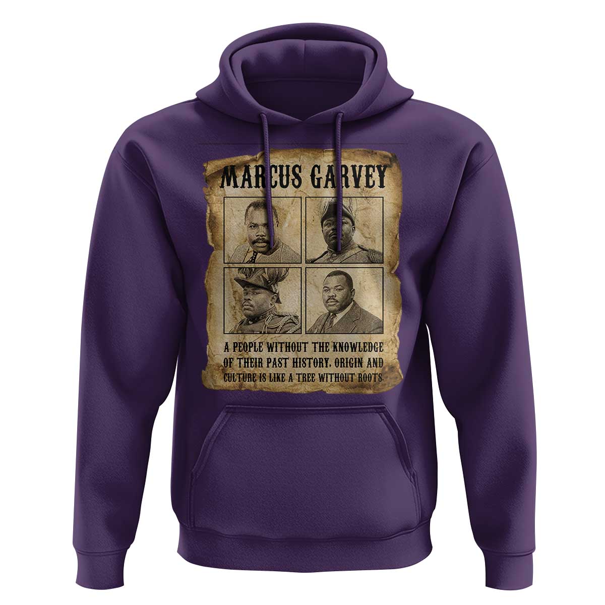 Vintage Marcus Garvey Quote Hoodie A People Without Knowledge Of Their Past