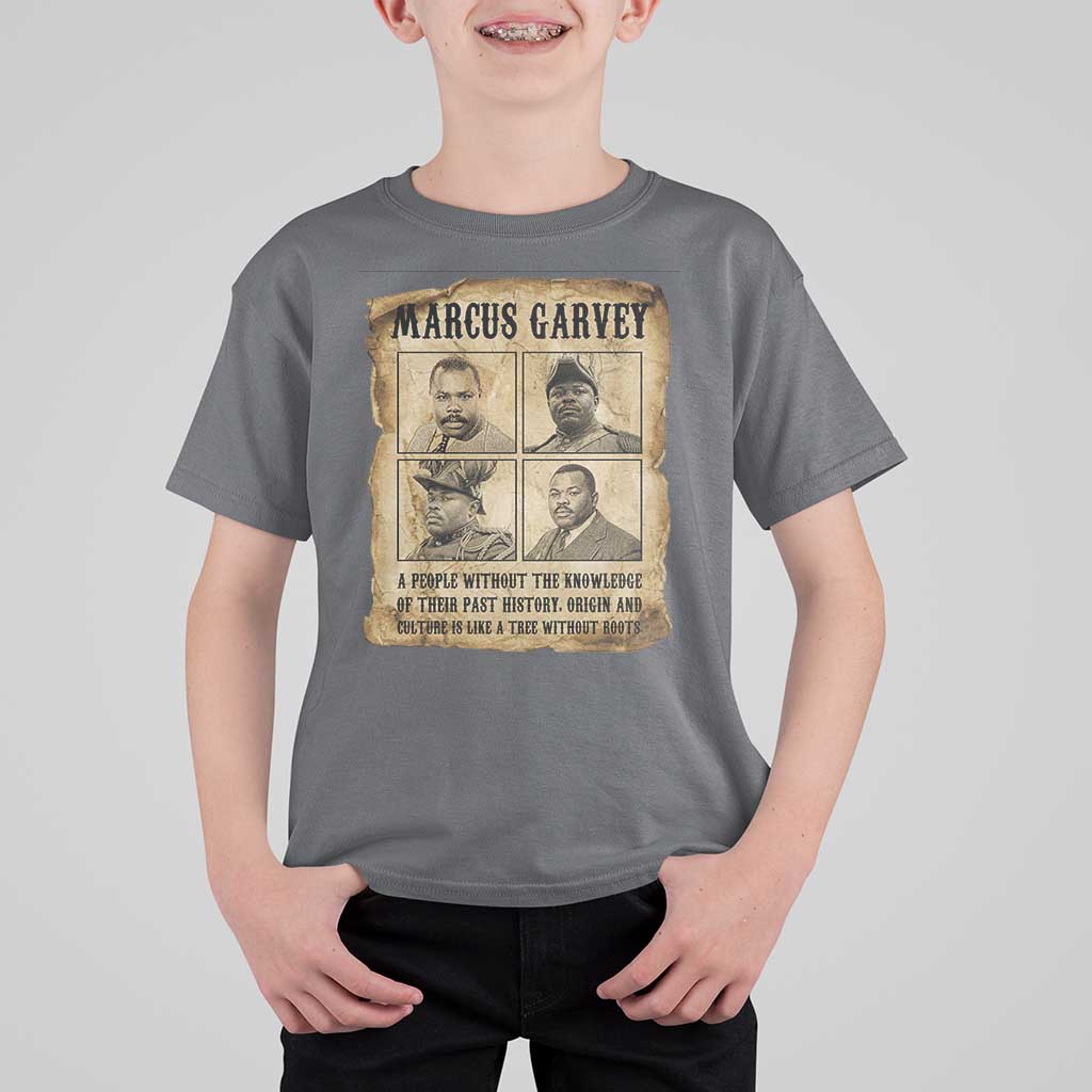 Vintage Marcus Garvey Quote T Shirt For Kid A People Without Knowledge Of Their Past