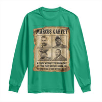 Vintage Marcus Garvey Quote Long Sleeve Shirt A People Without Knowledge Of Their Past
