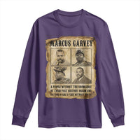 Vintage Marcus Garvey Quote Long Sleeve Shirt A People Without Knowledge Of Their Past