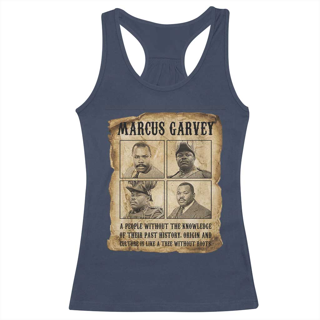 Vintage Marcus Garvey Quote Racerback Tank Top A People Without Knowledge Of Their Past