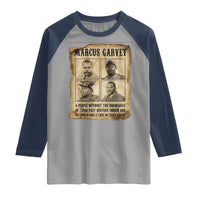 Vintage Marcus Garvey Quote Raglan Shirt A People Without Knowledge Of Their Past