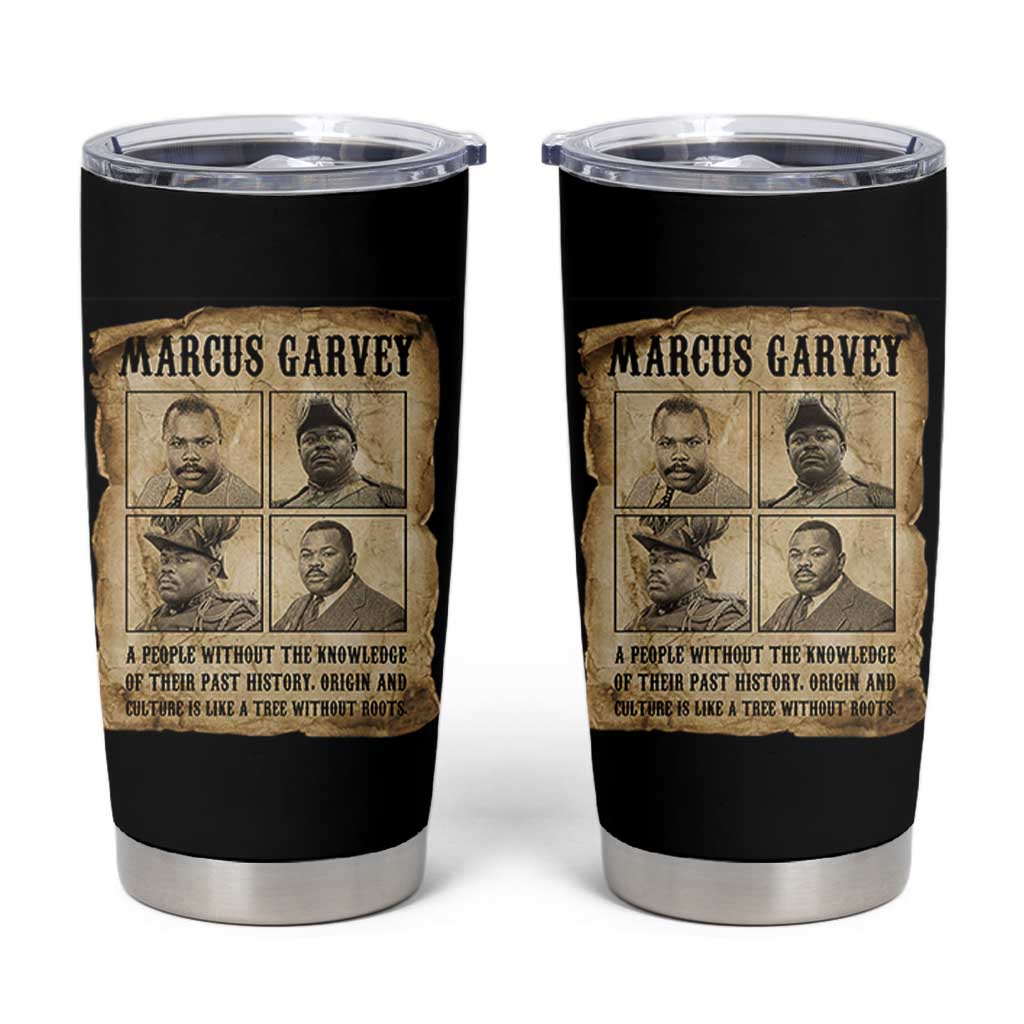 Vintage Marcus Garvey Quote Tumbler Cup A People Without Knowledge Of Their Past