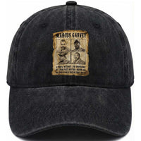 Vintage Marcus Garvey Quote Washed Cotton Baseball Cap A People Without Knowledge Of Their Past