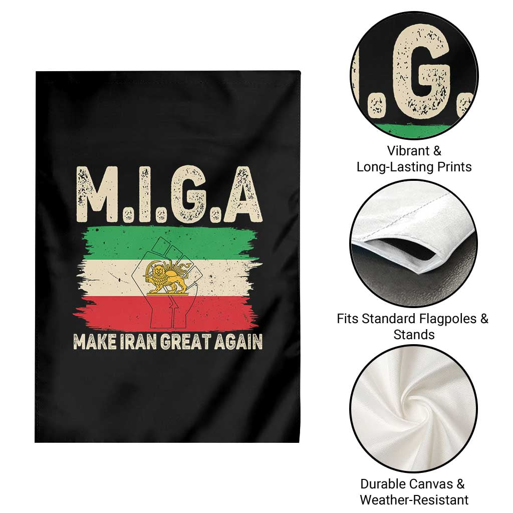 Make Iran Great Again Garden Flag Iran 2026 Resistance
