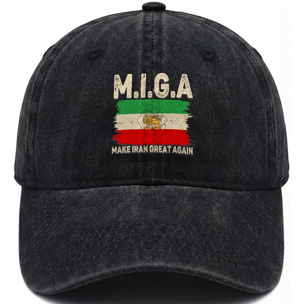 Make Iran Great Again Washed Cotton Baseball Cap Iran 2026 Resistance