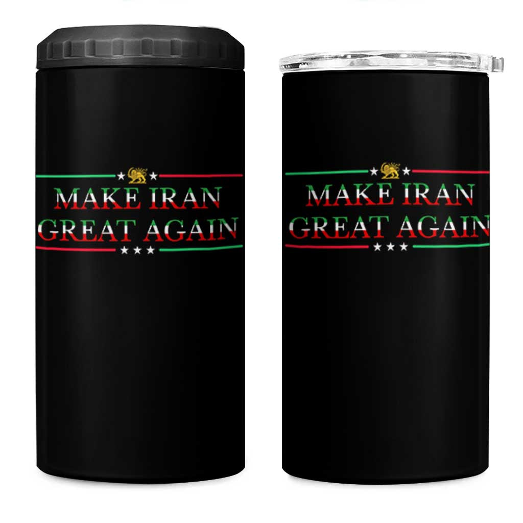 Make Iran Great Again 4 in 1 Can Cooler Tumbler Patriotic Iranian Gift