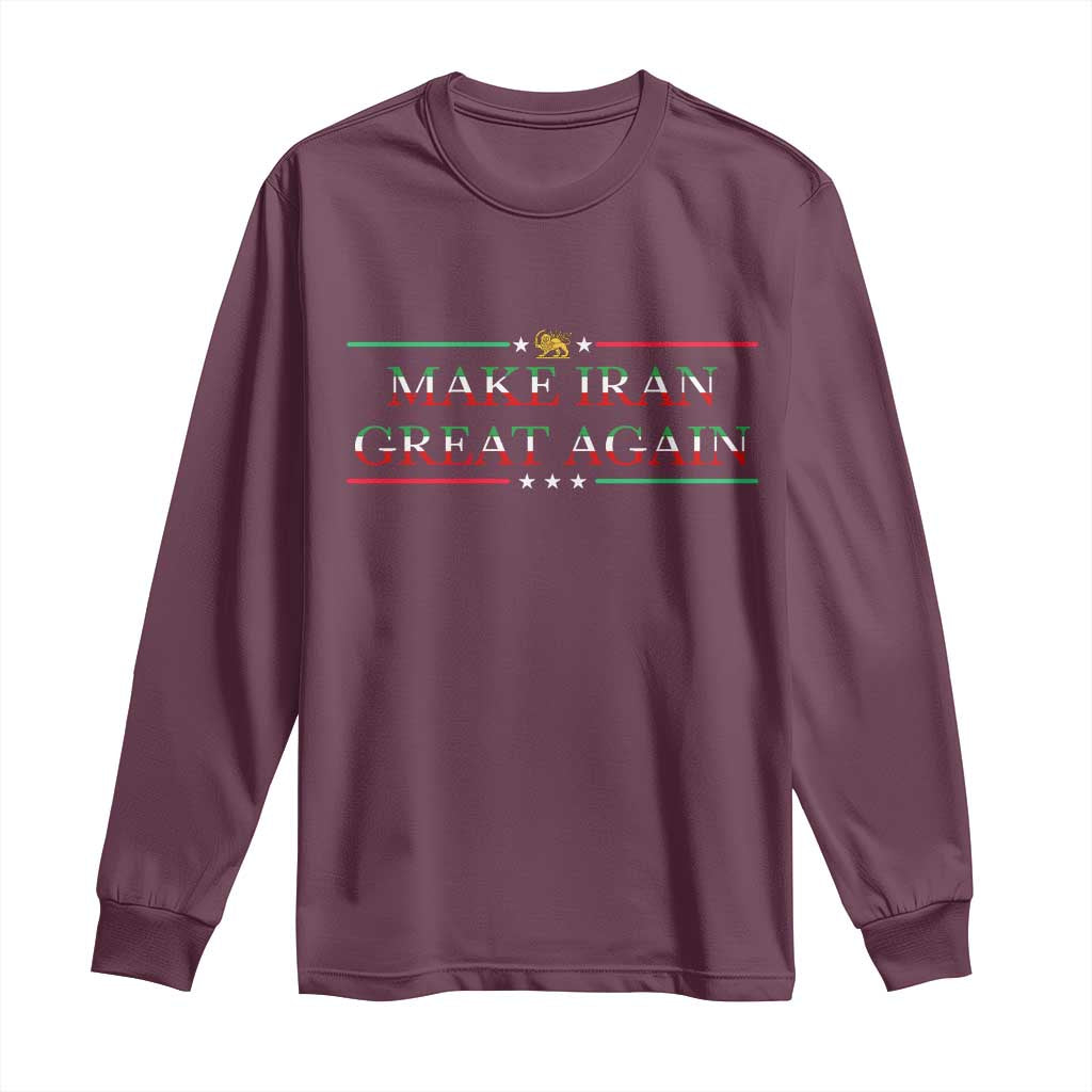Make Iran Great Again Long Sleeve Shirt Patriotic Iranian Gift