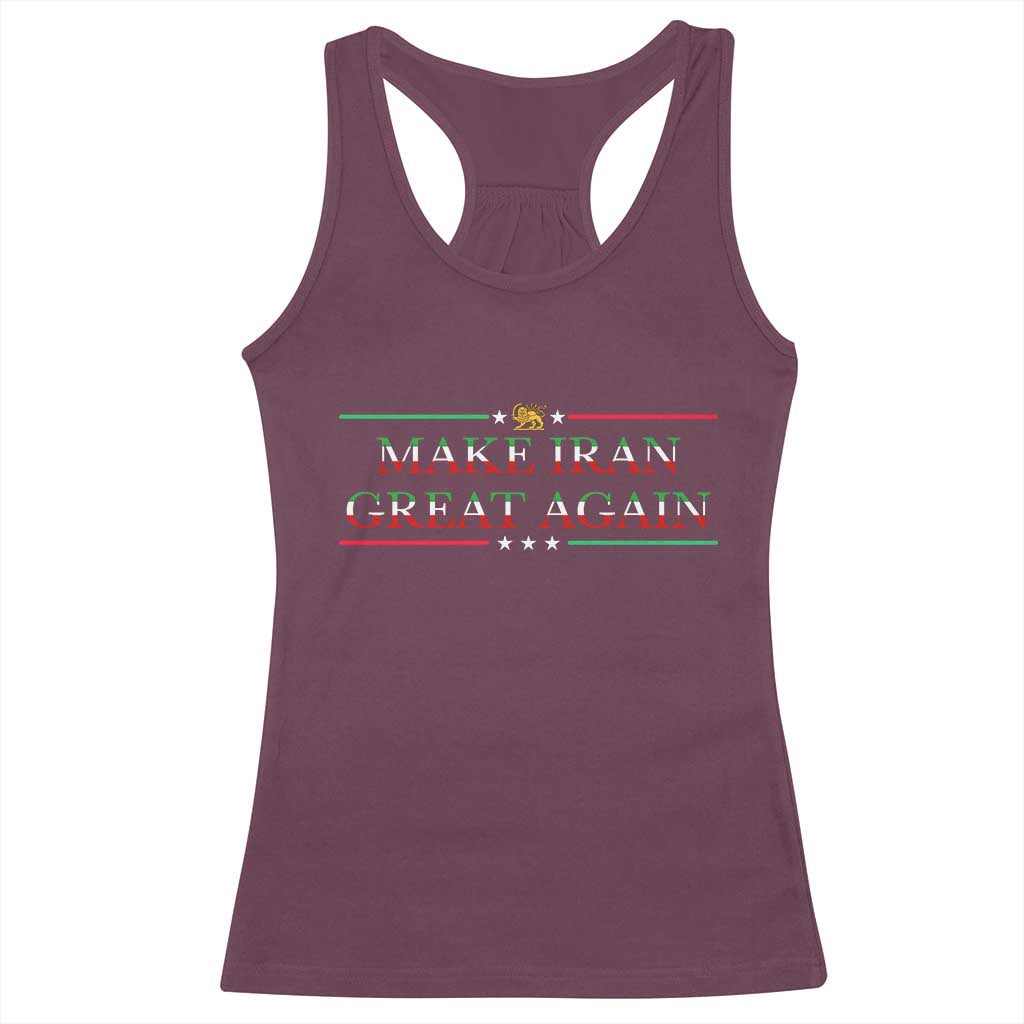 Make Iran Great Again Racerback Tank Top Patriotic Iranian Gift