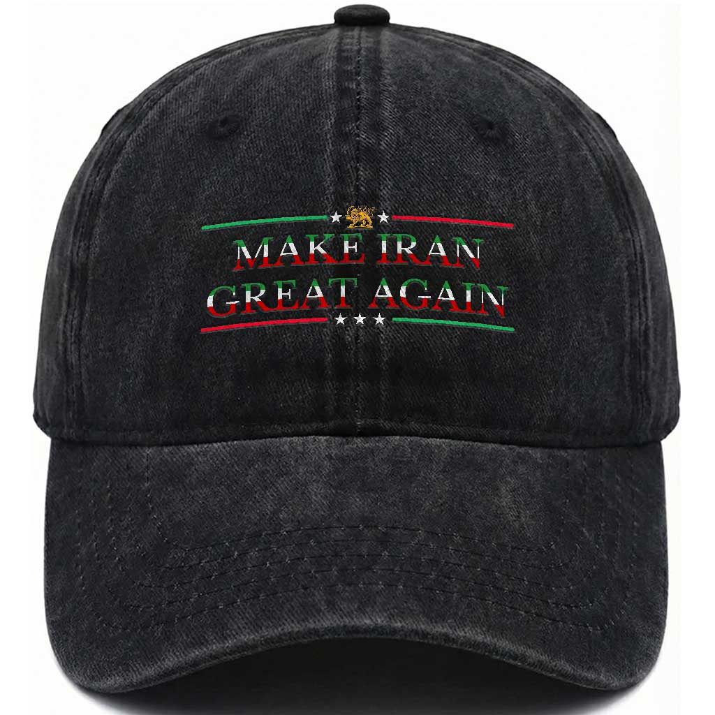 Make Iran Great Again Washed Cotton Baseball Cap Patriotic Iranian Gift