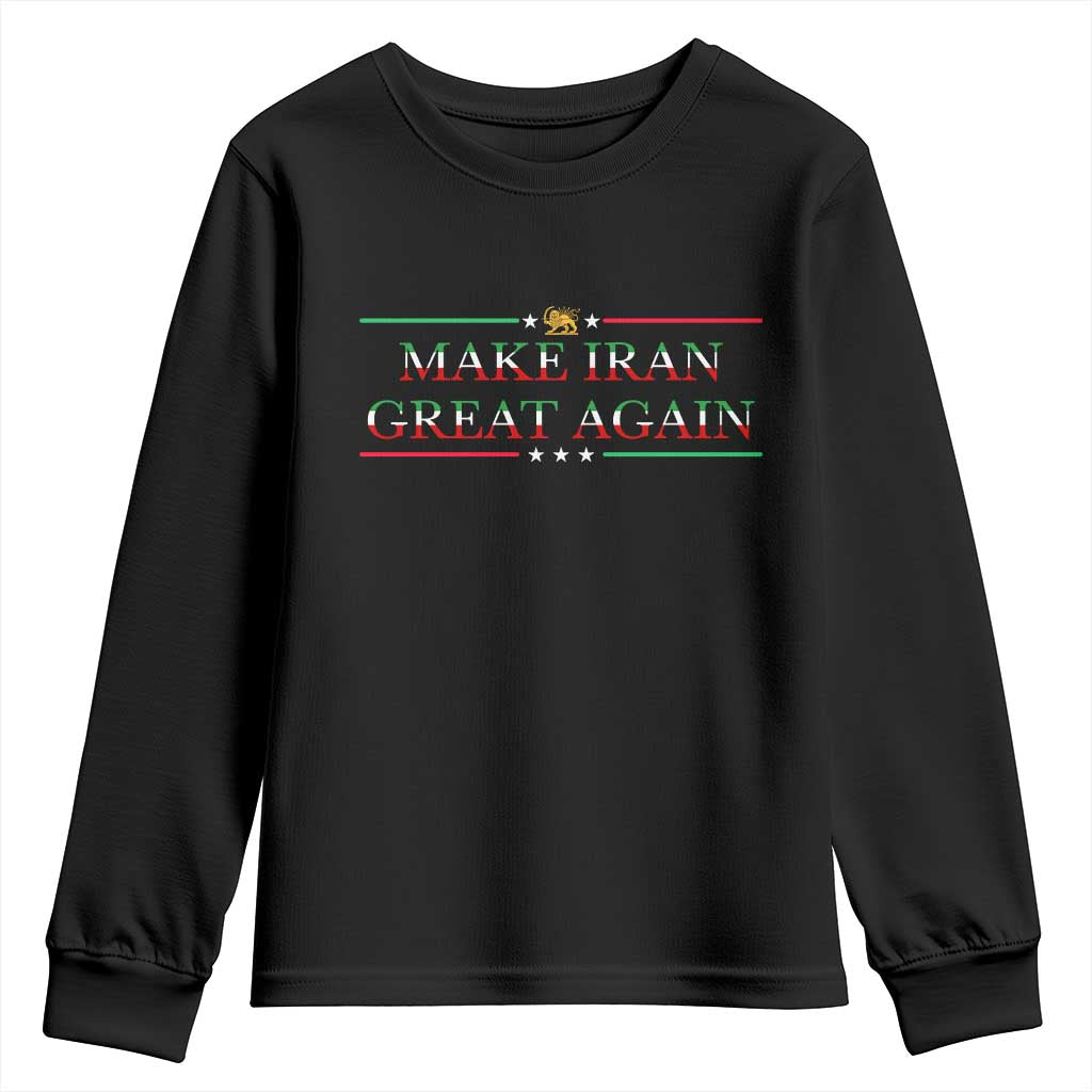 Make Iran Great Again Youth Sweatshirt Patriotic Iranian Gift