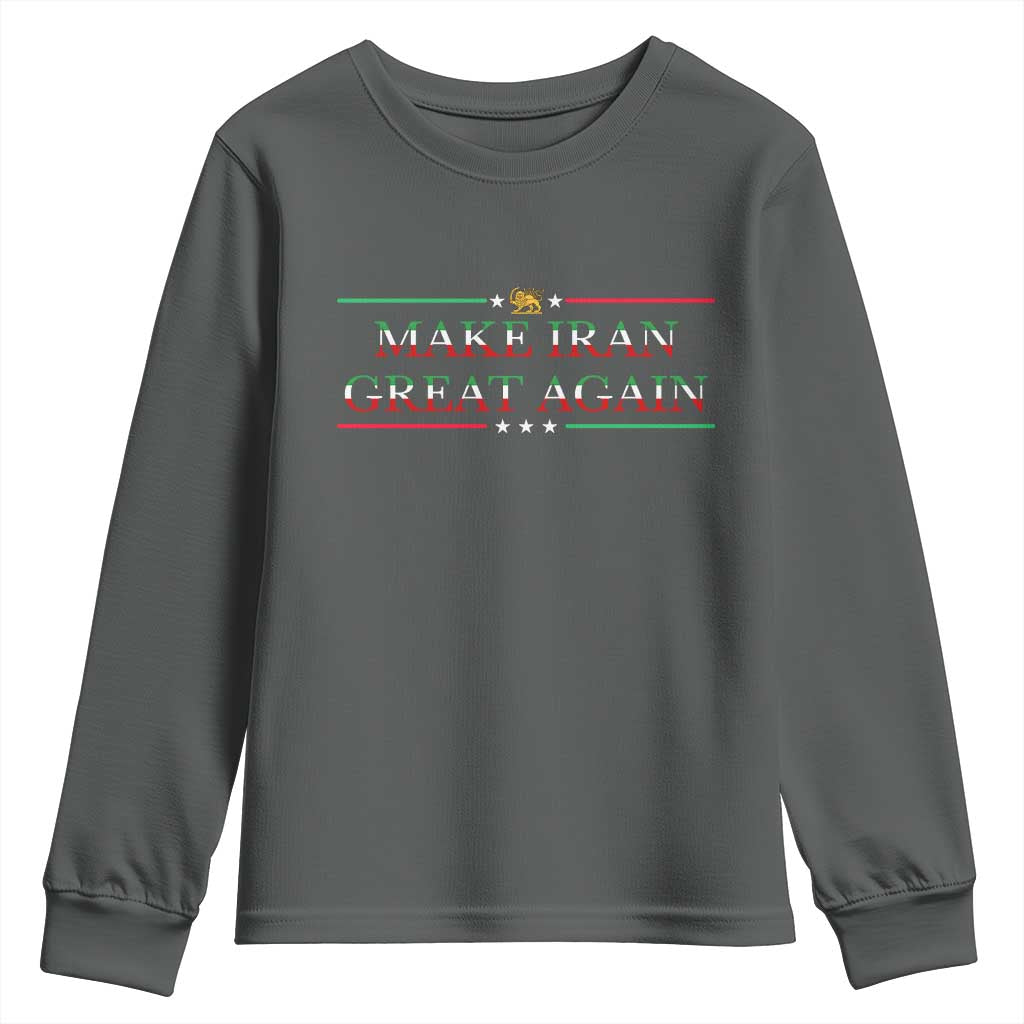 Make Iran Great Again Youth Sweatshirt Patriotic Iranian Gift