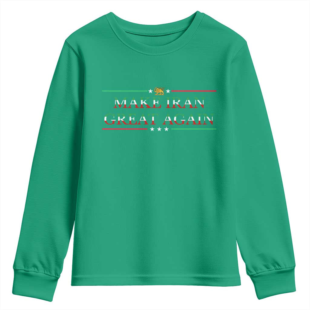 Make Iran Great Again Youth Sweatshirt Patriotic Iranian Gift