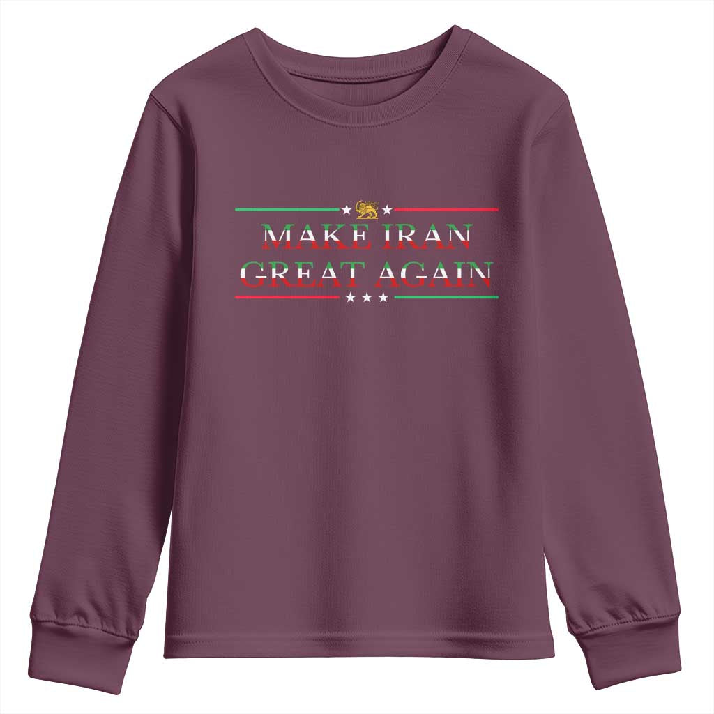 Make Iran Great Again Youth Sweatshirt Patriotic Iranian Gift