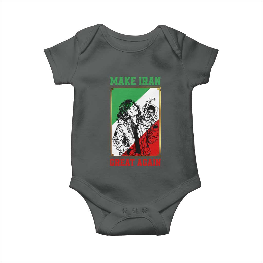 Make Iran Great Again Baby Onesie Patriotic Iranian Heritage Gift