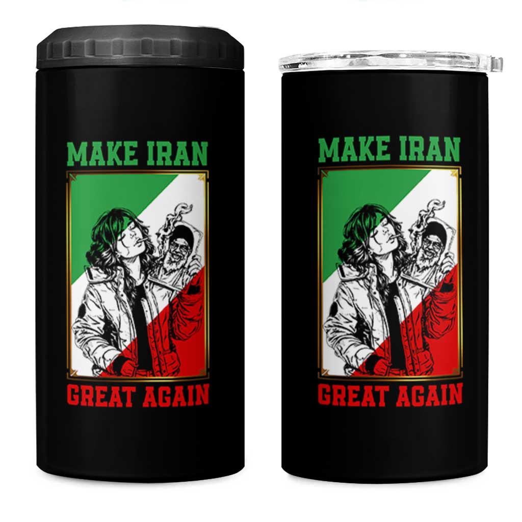 Make Iran Great Again 4 in 1 Can Cooler Tumbler Patriotic Iranian Heritage Gift