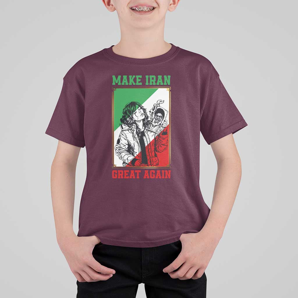 Make Iran Great Again T Shirt For Kid Patriotic Iranian Heritage Gift