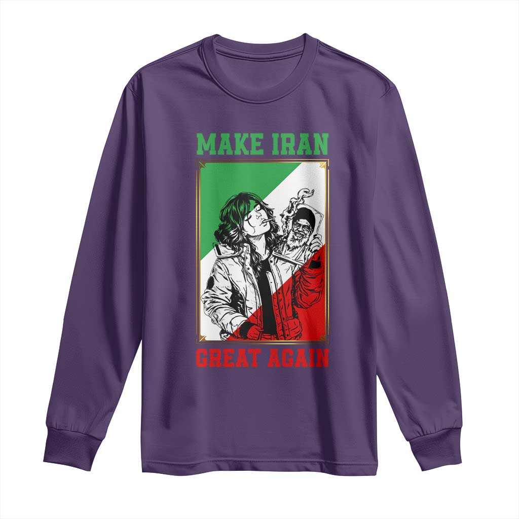 Make Iran Great Again Long Sleeve Shirt Patriotic Iranian Heritage Gift