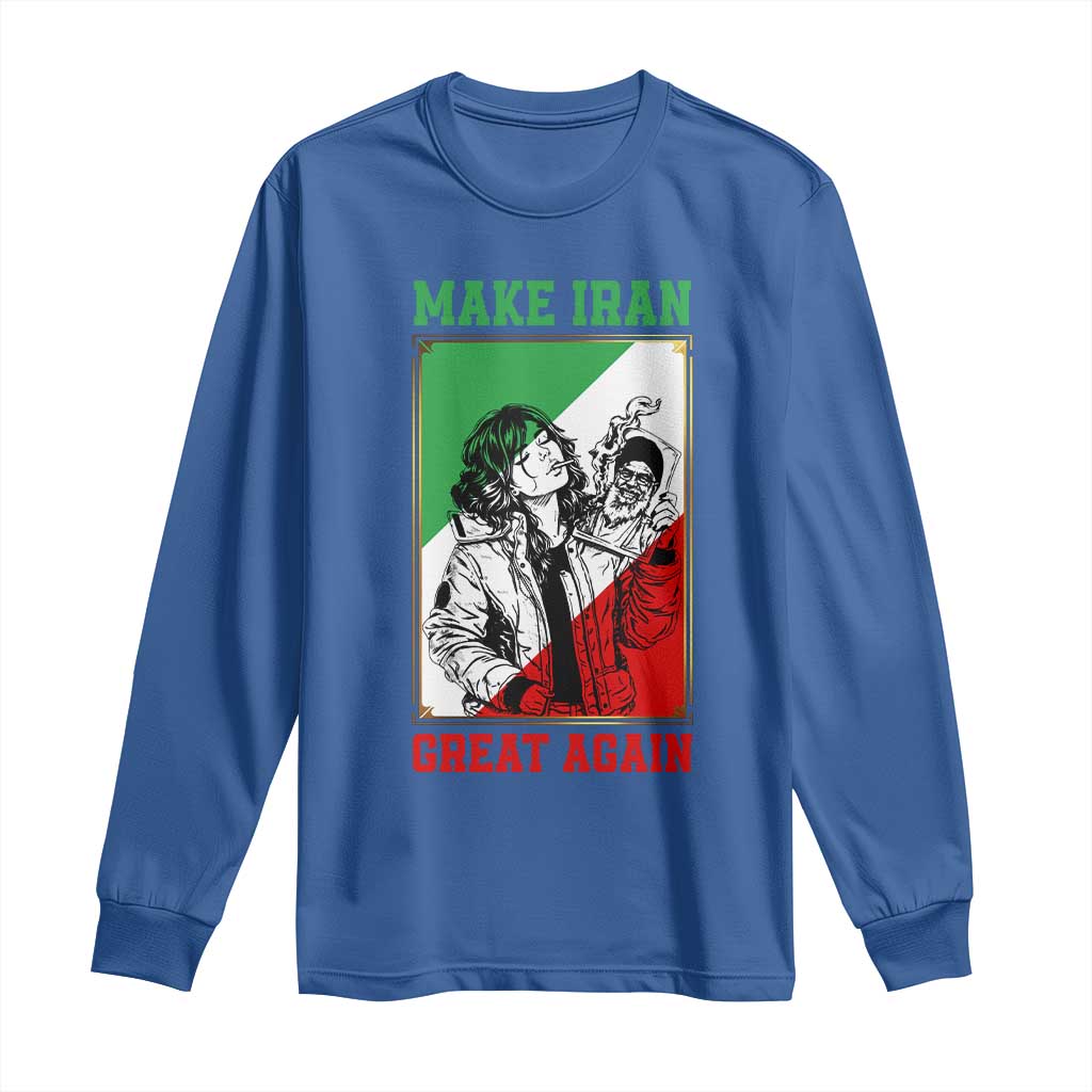 Make Iran Great Again Long Sleeve Shirt Patriotic Iranian Heritage Gift
