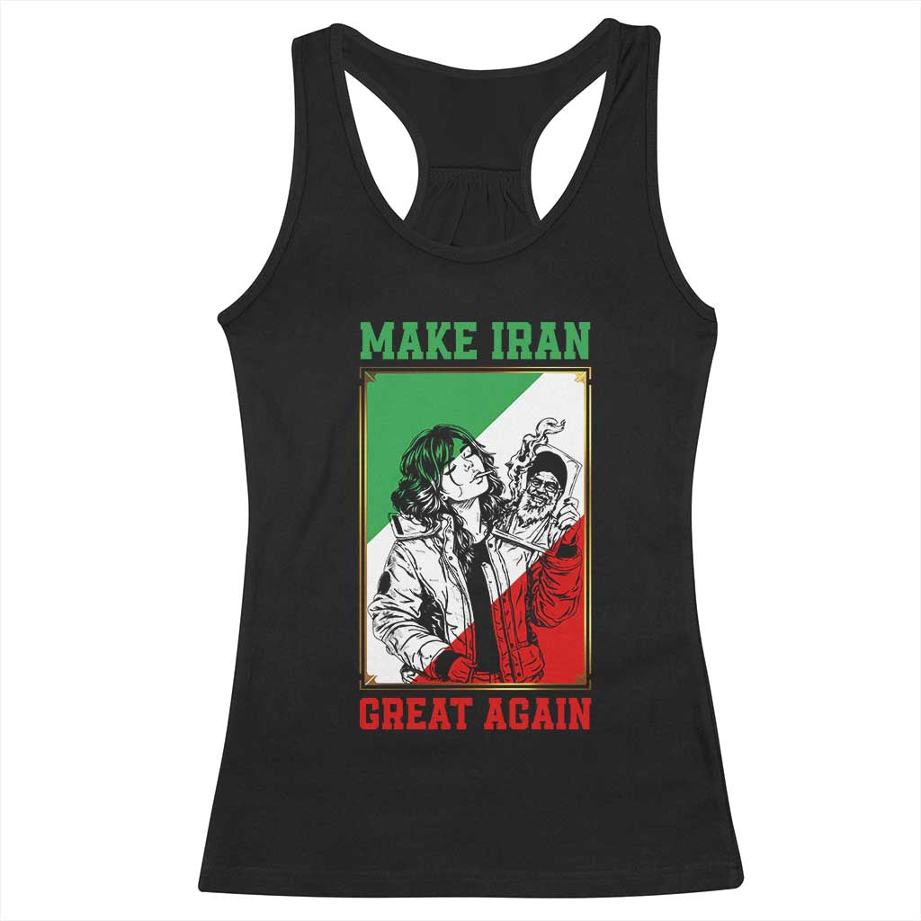 Make Iran Great Again Racerback Tank Top Patriotic Iranian Heritage Gift