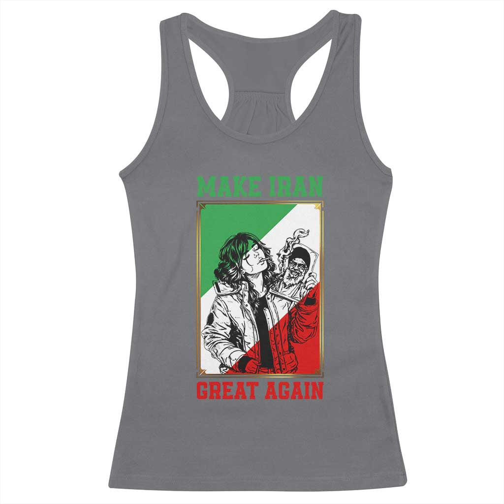 Make Iran Great Again Racerback Tank Top Patriotic Iranian Heritage Gift