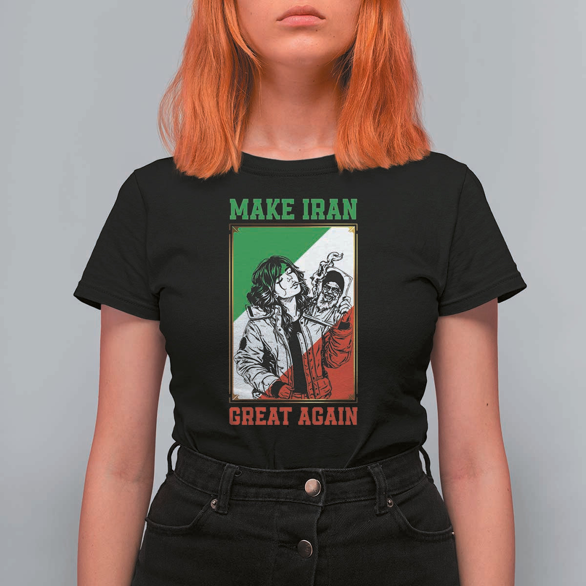 Make Iran Great Again T Shirt For Women Patriotic Iranian Heritage Gift