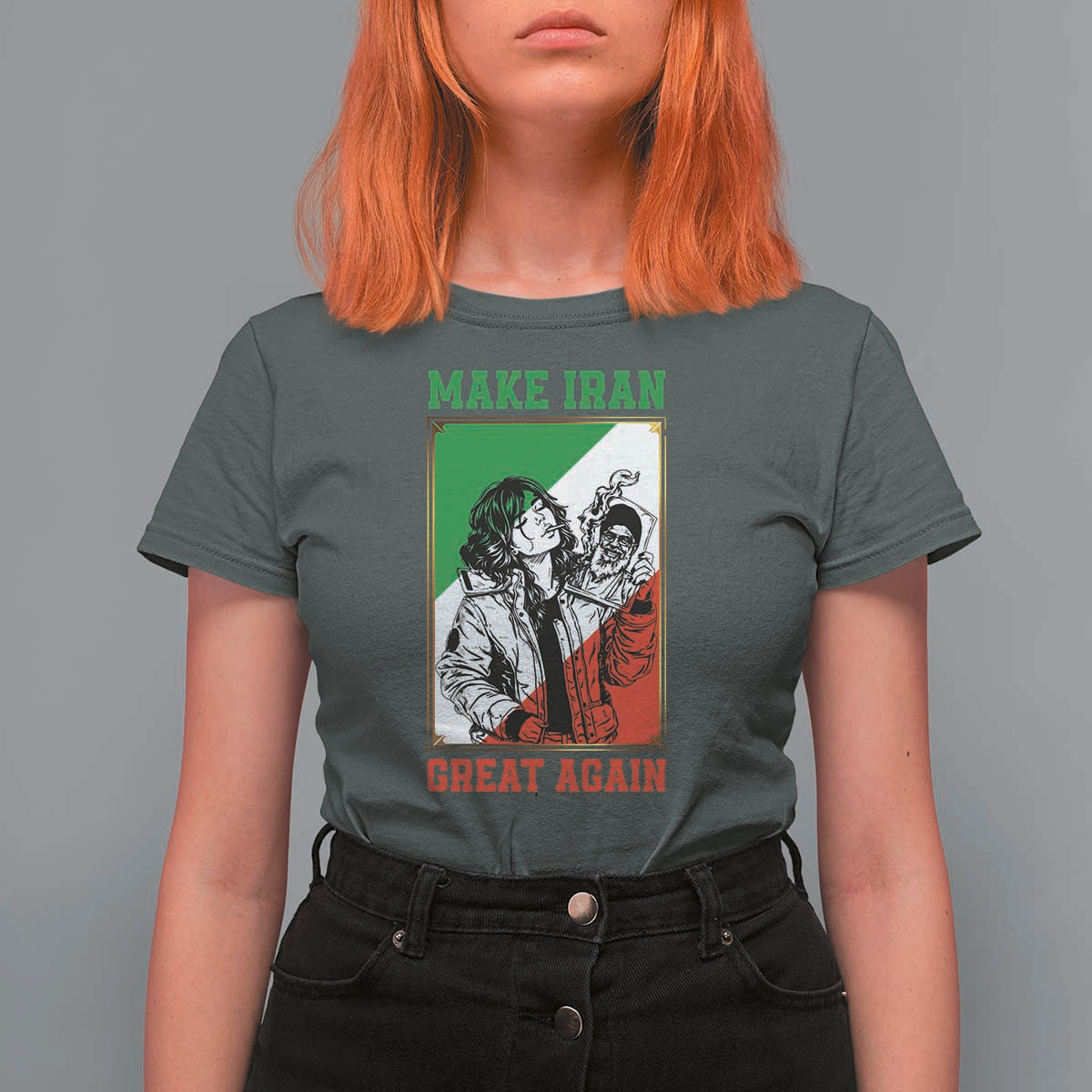 Make Iran Great Again T Shirt For Women Patriotic Iranian Heritage Gift