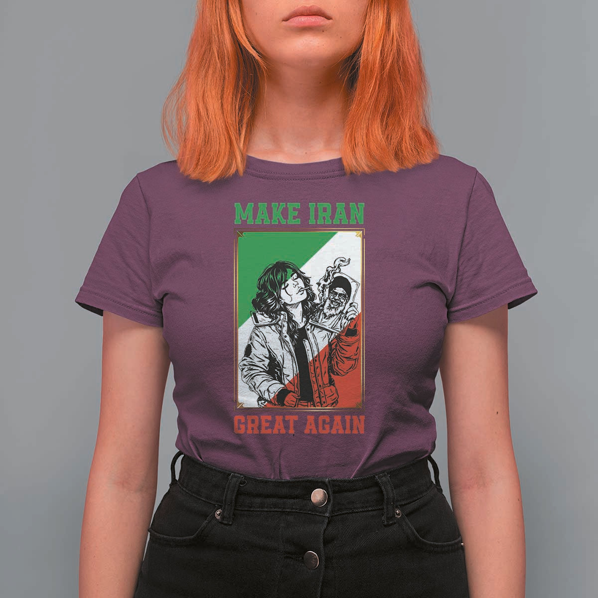 Make Iran Great Again T Shirt For Women Patriotic Iranian Heritage Gift