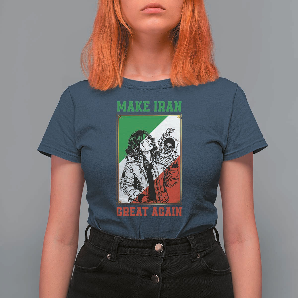 Make Iran Great Again T Shirt For Women Patriotic Iranian Heritage Gift