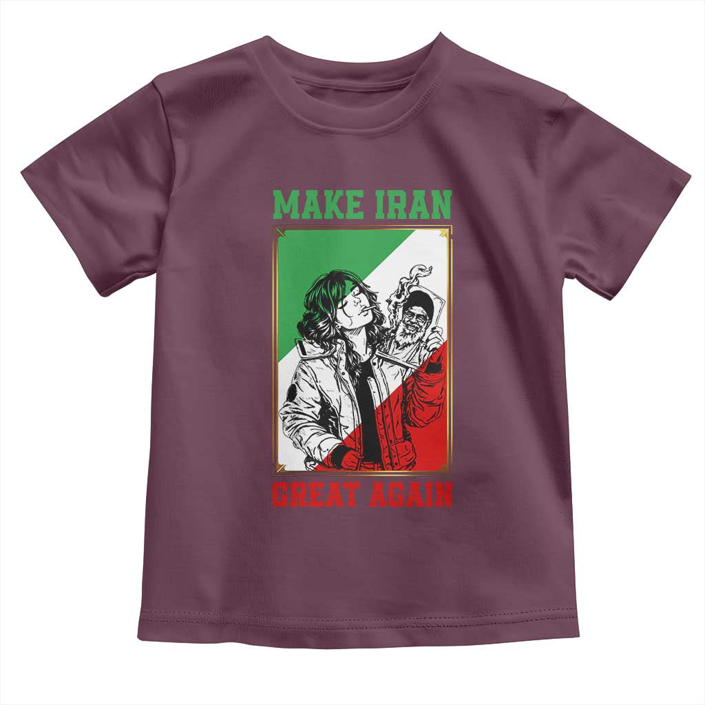 Make Iran Great Again Toddler T Shirt Patriotic Iranian Heritage Gift