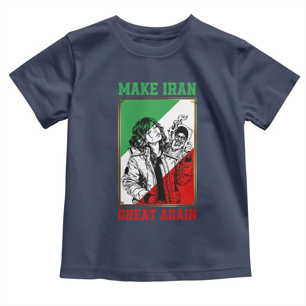 Make Iran Great Again Toddler T Shirt Patriotic Iranian Heritage Gift