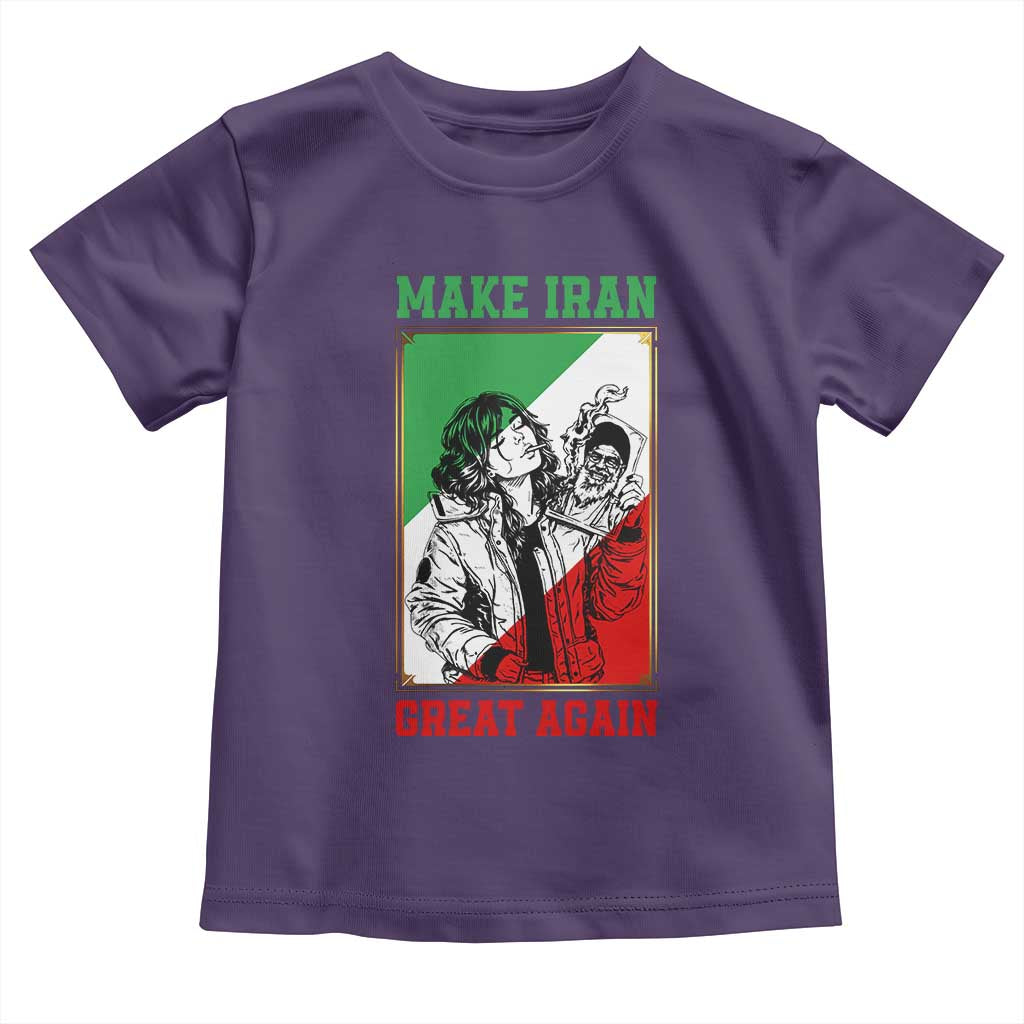 Make Iran Great Again Toddler T Shirt Patriotic Iranian Heritage Gift