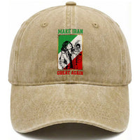 Make Iran Great Again Washed Cotton Baseball Cap Patriotic Iranian Heritage Gift