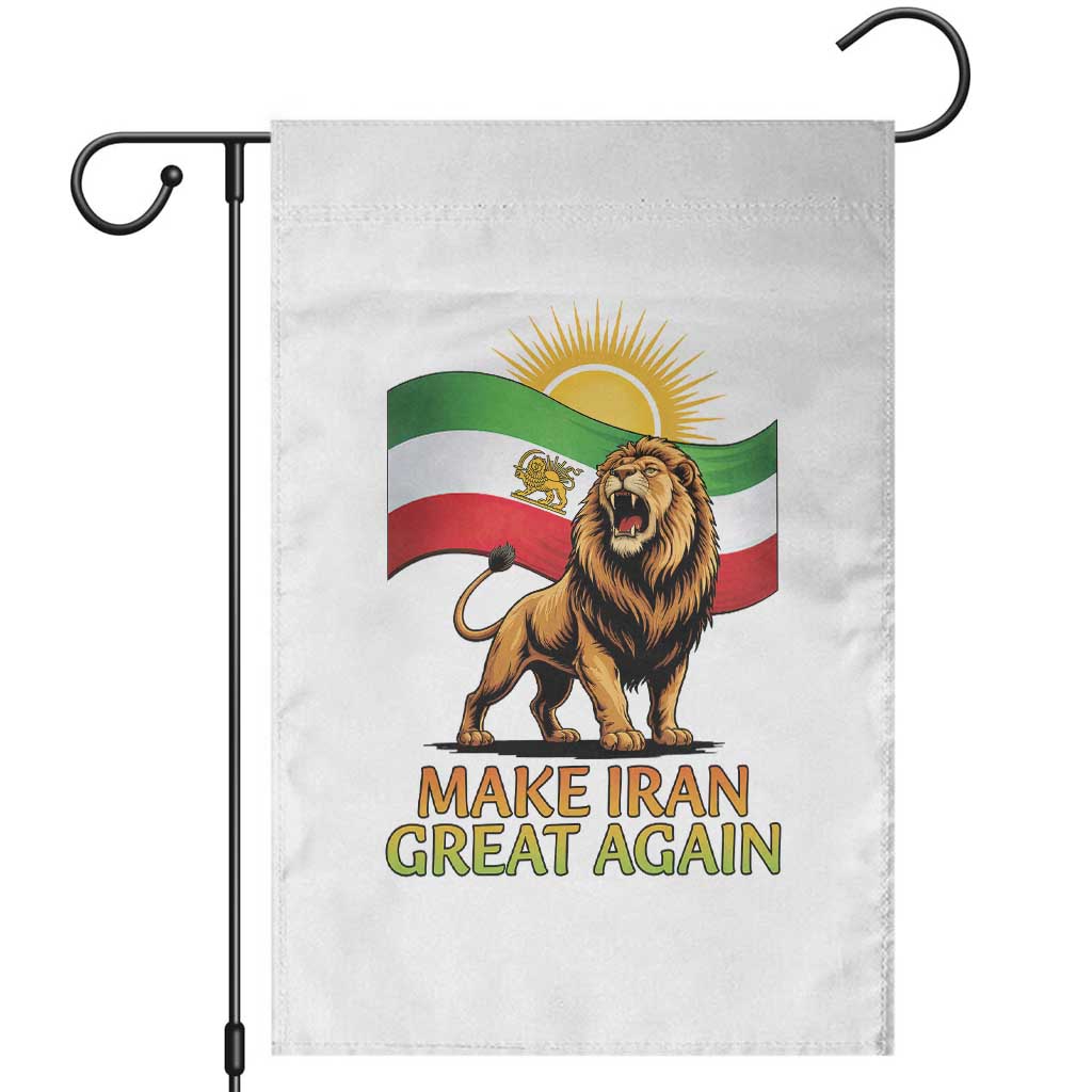 Patriotic Iranian Pride Gift Garden Flag Make Iran Great Again