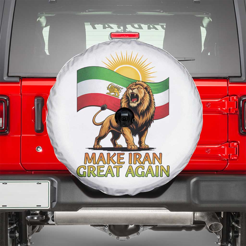 Patriotic Iranian Pride Gift Spare Tire Cover Make Iran Great Again