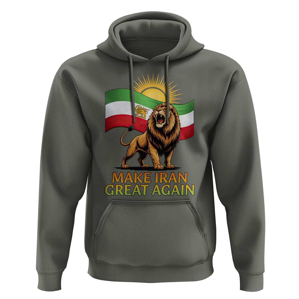 Patriotic Iranian Pride Gift Hoodie Make Iran Great Again