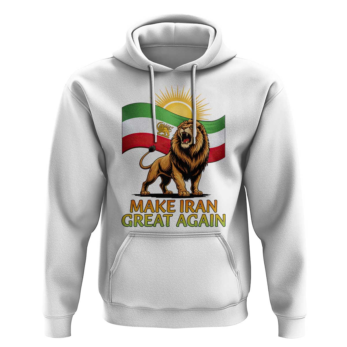 Patriotic Iranian Pride Gift Hoodie Make Iran Great Again