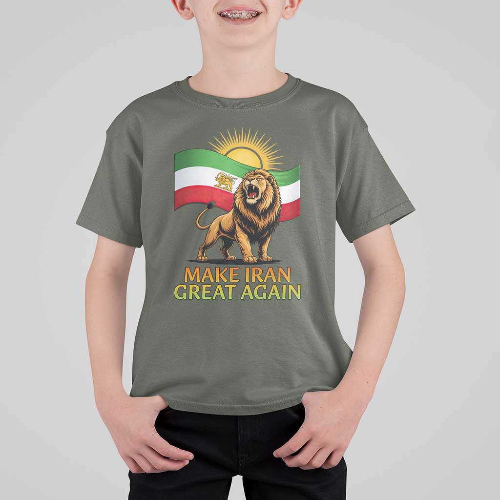 Patriotic Iranian Pride Gift T Shirt For Kid Make Iran Great Again