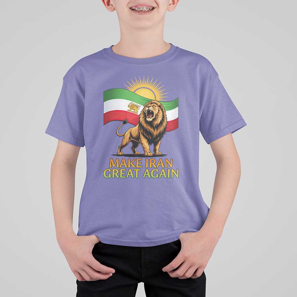 Patriotic Iranian Pride Gift T Shirt For Kid Make Iran Great Again