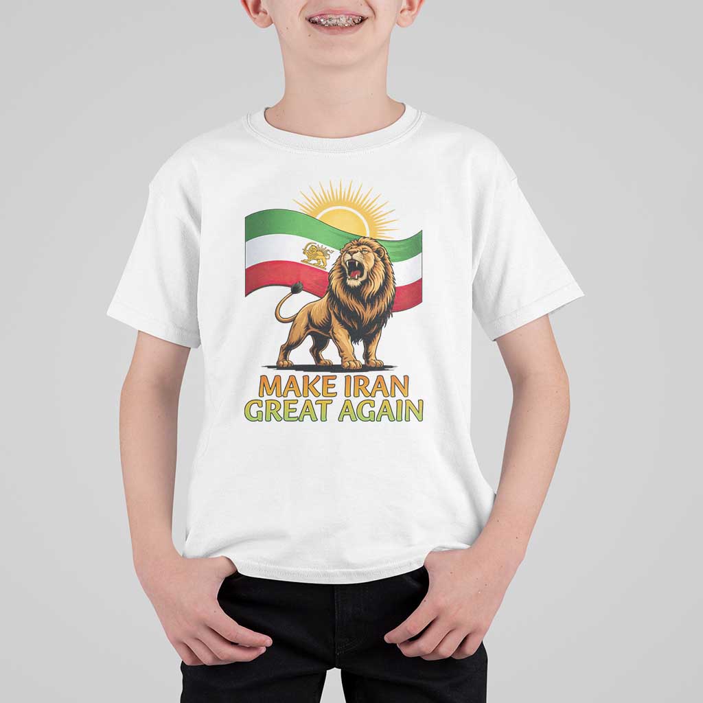 Patriotic Iranian Pride Gift T Shirt For Kid Make Iran Great Again
