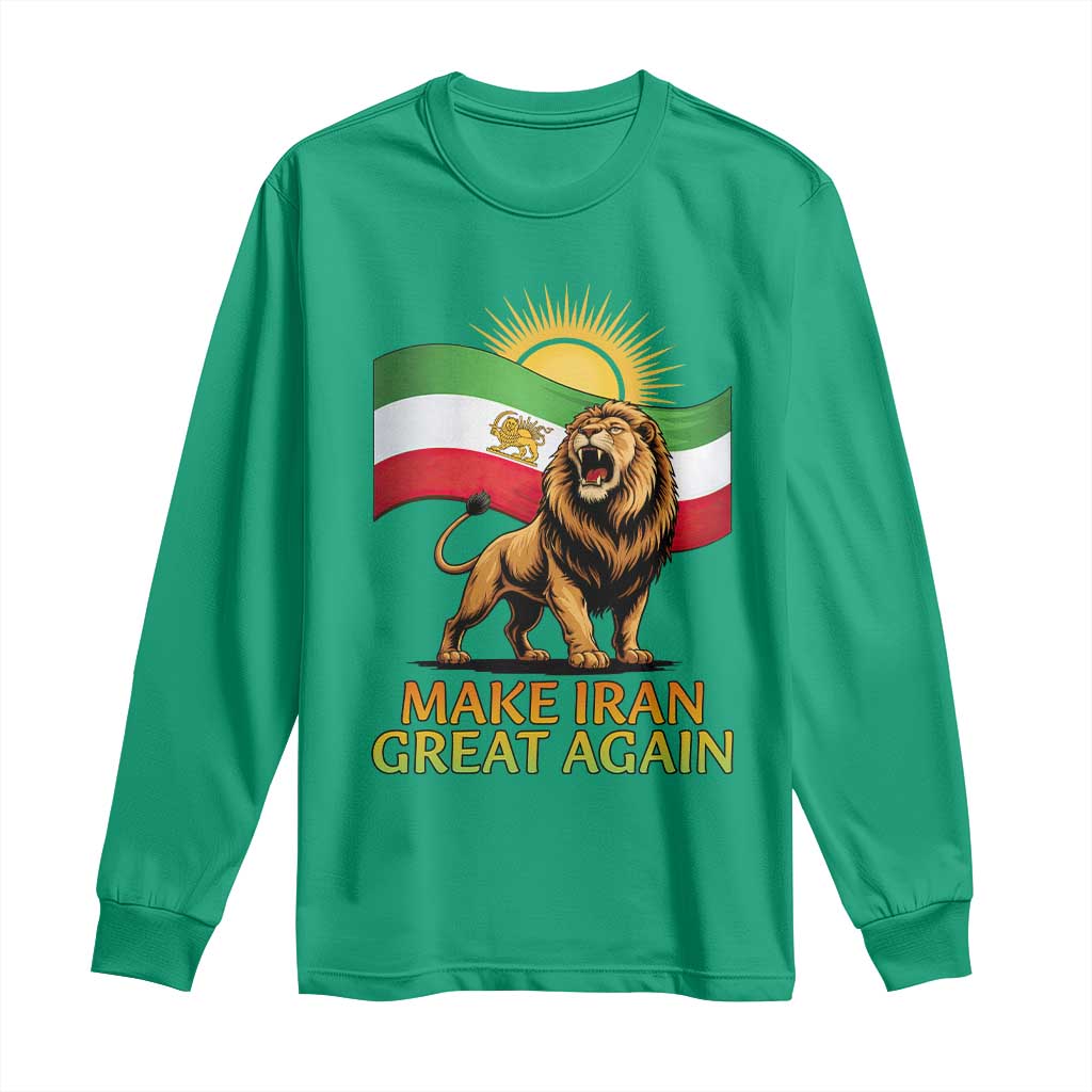 Patriotic Iranian Pride Gift Long Sleeve Shirt Make Iran Great Again