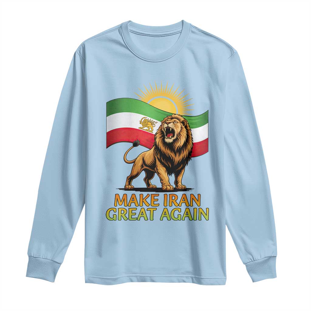 Patriotic Iranian Pride Gift Long Sleeve Shirt Make Iran Great Again