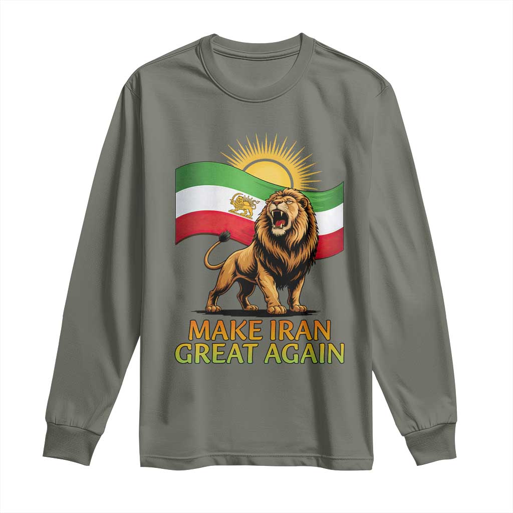 Patriotic Iranian Pride Gift Long Sleeve Shirt Make Iran Great Again