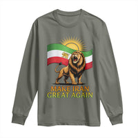 Patriotic Iranian Pride Gift Long Sleeve Shirt Make Iran Great Again