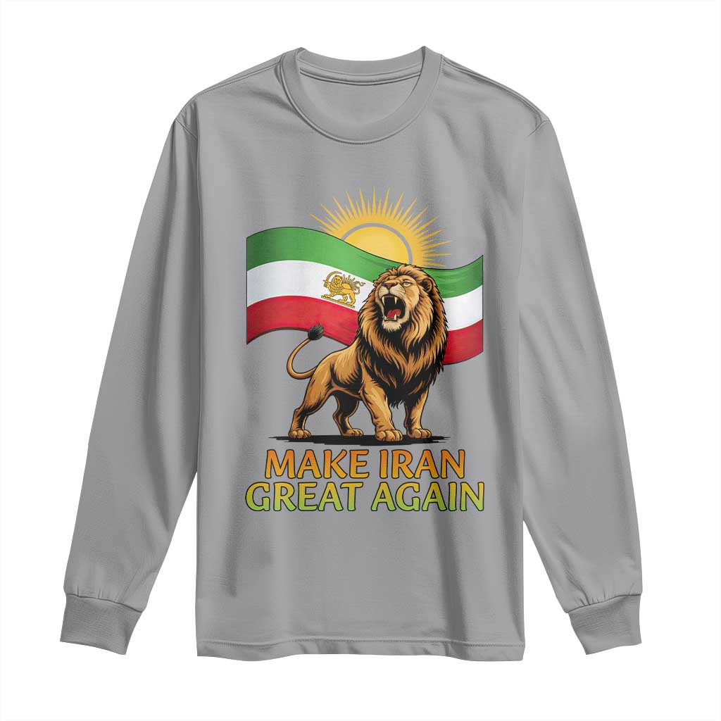 Patriotic Iranian Pride Gift Long Sleeve Shirt Make Iran Great Again