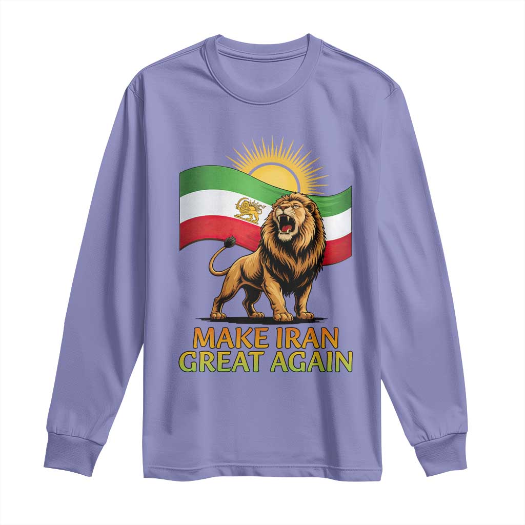 Patriotic Iranian Pride Gift Long Sleeve Shirt Make Iran Great Again