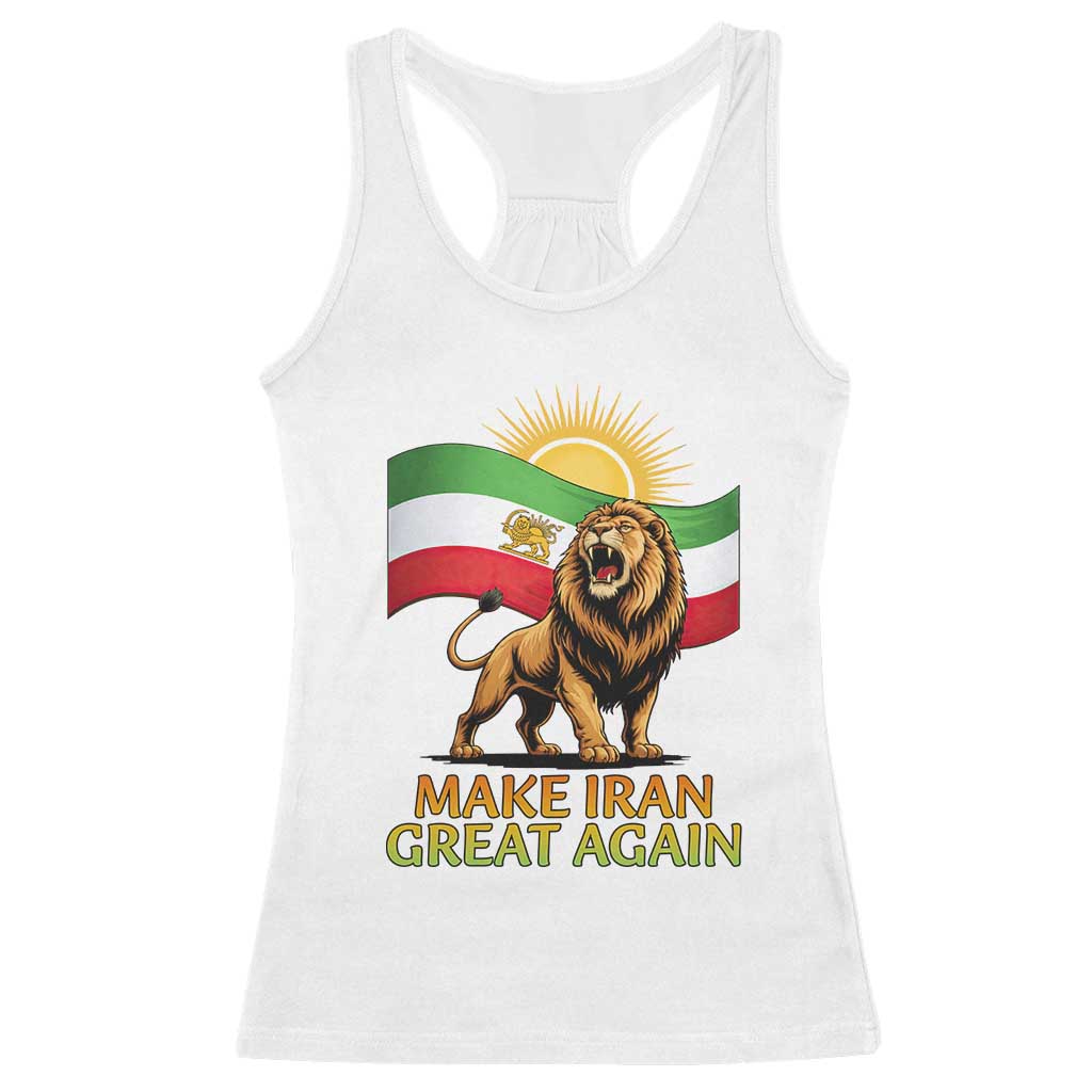 Patriotic Iranian Pride Gift Racerback Tank Top Make Iran Great Again