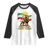 Patriotic Iranian Pride Gift Raglan Shirt Make Iran Great Again