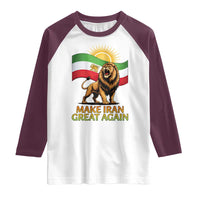 Patriotic Iranian Pride Gift Raglan Shirt Make Iran Great Again