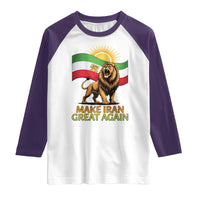 Patriotic Iranian Pride Gift Raglan Shirt Make Iran Great Again